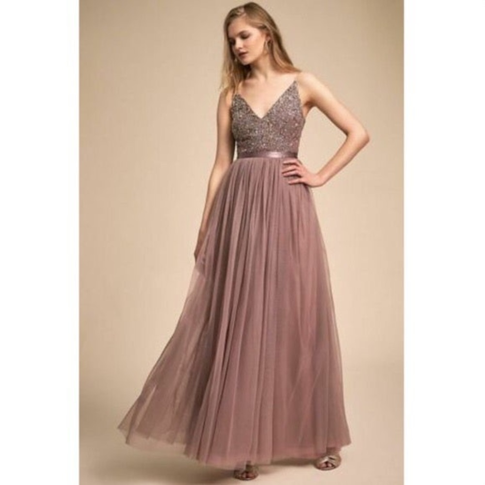BHLDN Avery Dress in violet grey